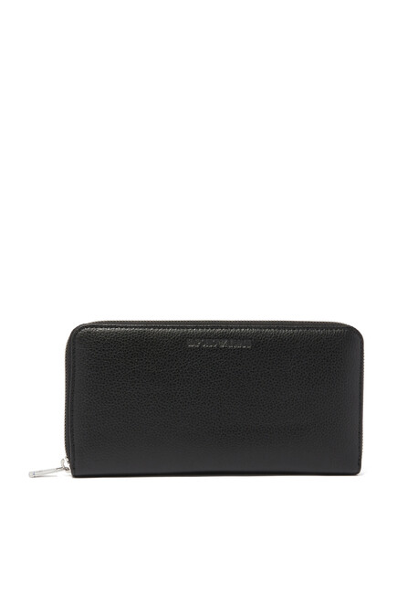 Zip-Around Leather Wallet